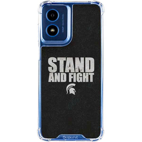 Michigan State University Stand and Fight Moto G 5G (2024) Clear Case